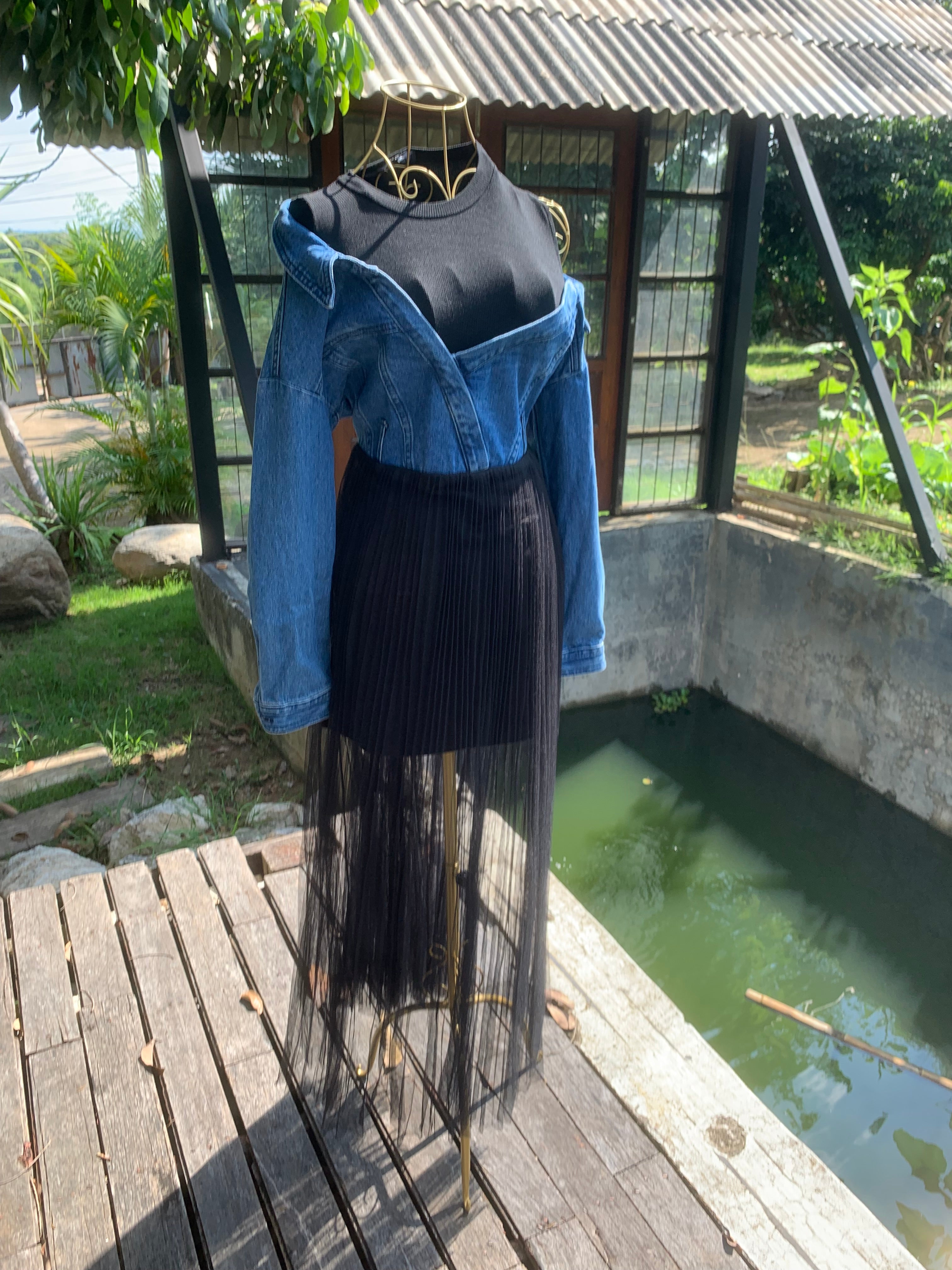 The Poet's Heart • Denim & Tulle Dress